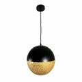 Brilliantbulb Iktan 1-Light Black and Gold Globe Pendant BR3568669